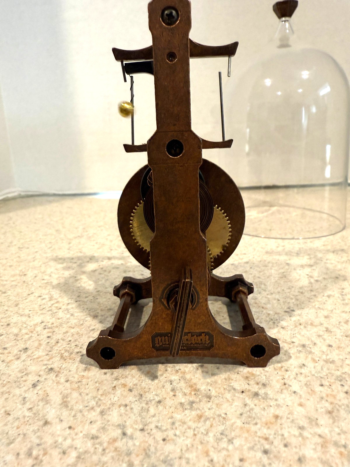 GuildClock Antique Micro Flying Pendulum Clock CM-150 Japan W/ Box, Working