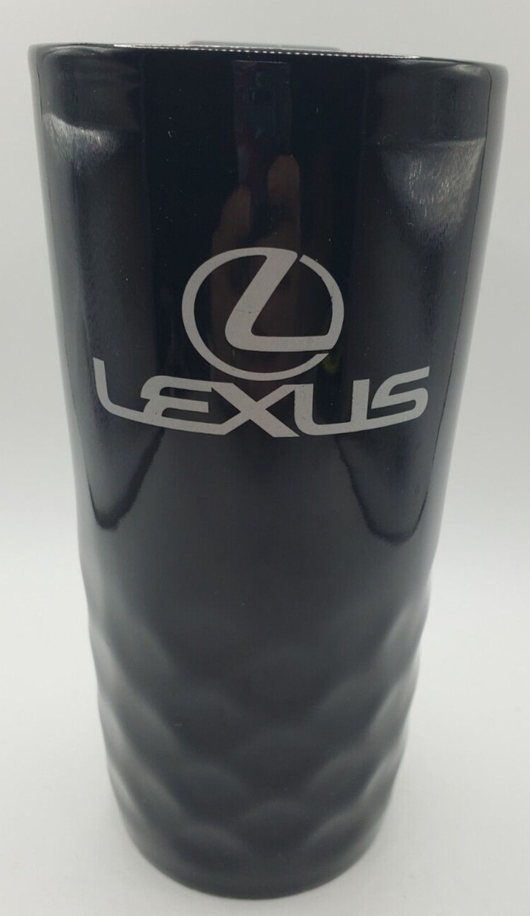 Lexus Branded Black Ceramic Tumbler Heavy Duty Hot Cold 8 Oz.