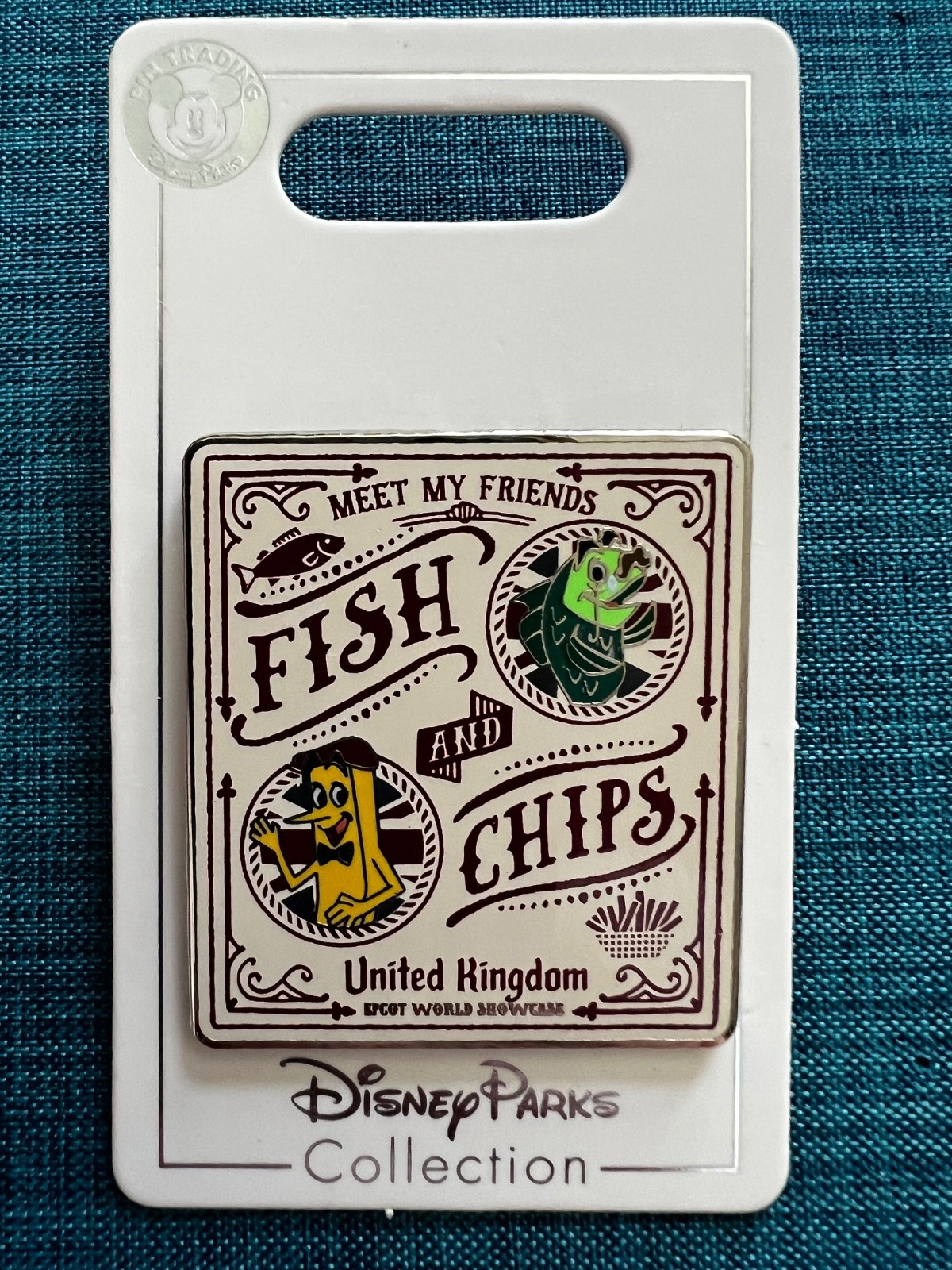 Disney Parks Epcot World Showcase Pin United Kingdom Fish & Chips