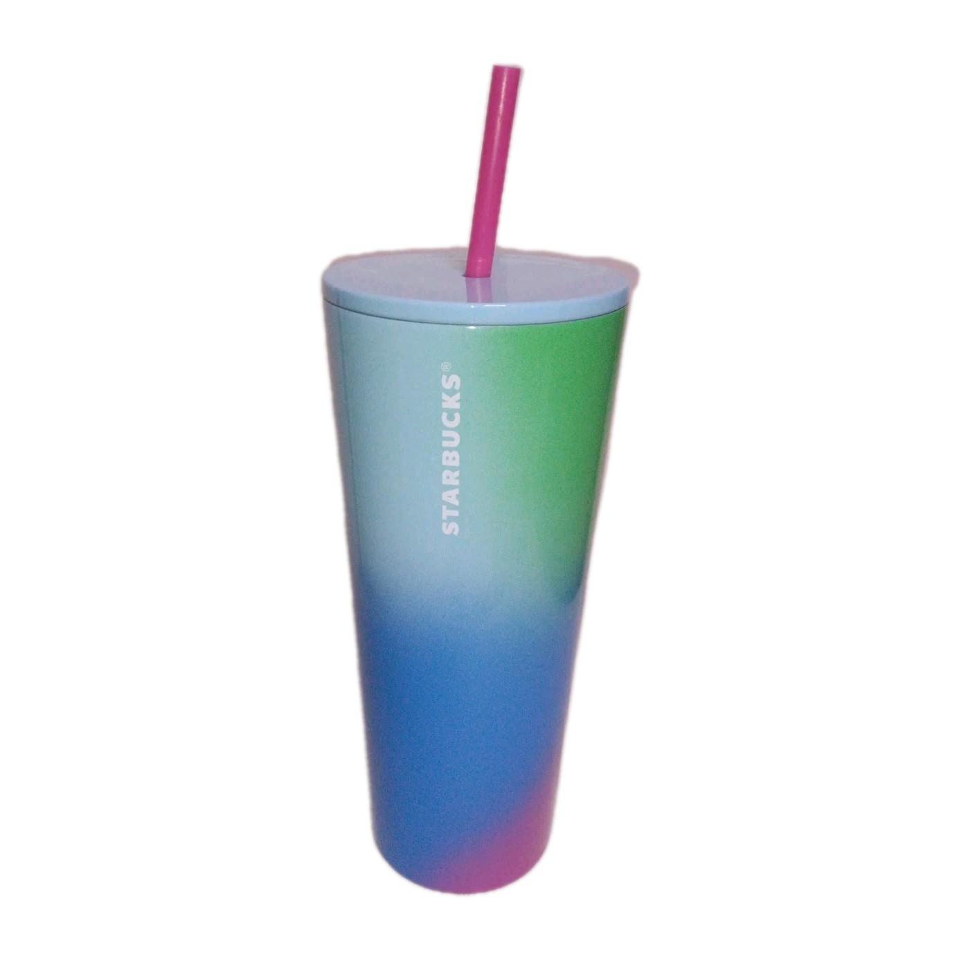Starbucks Summer 2023 Puffy “Gradient Ombre” Pink Orange Blue 24Oz Cold Cup