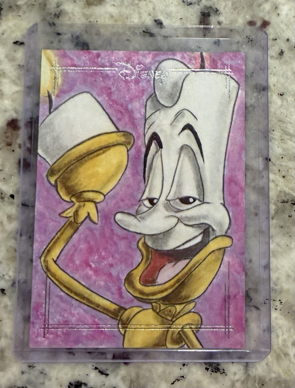 2026 Topps Chrome Disney Beauty And The Beast Lumiere Sketch 1/1