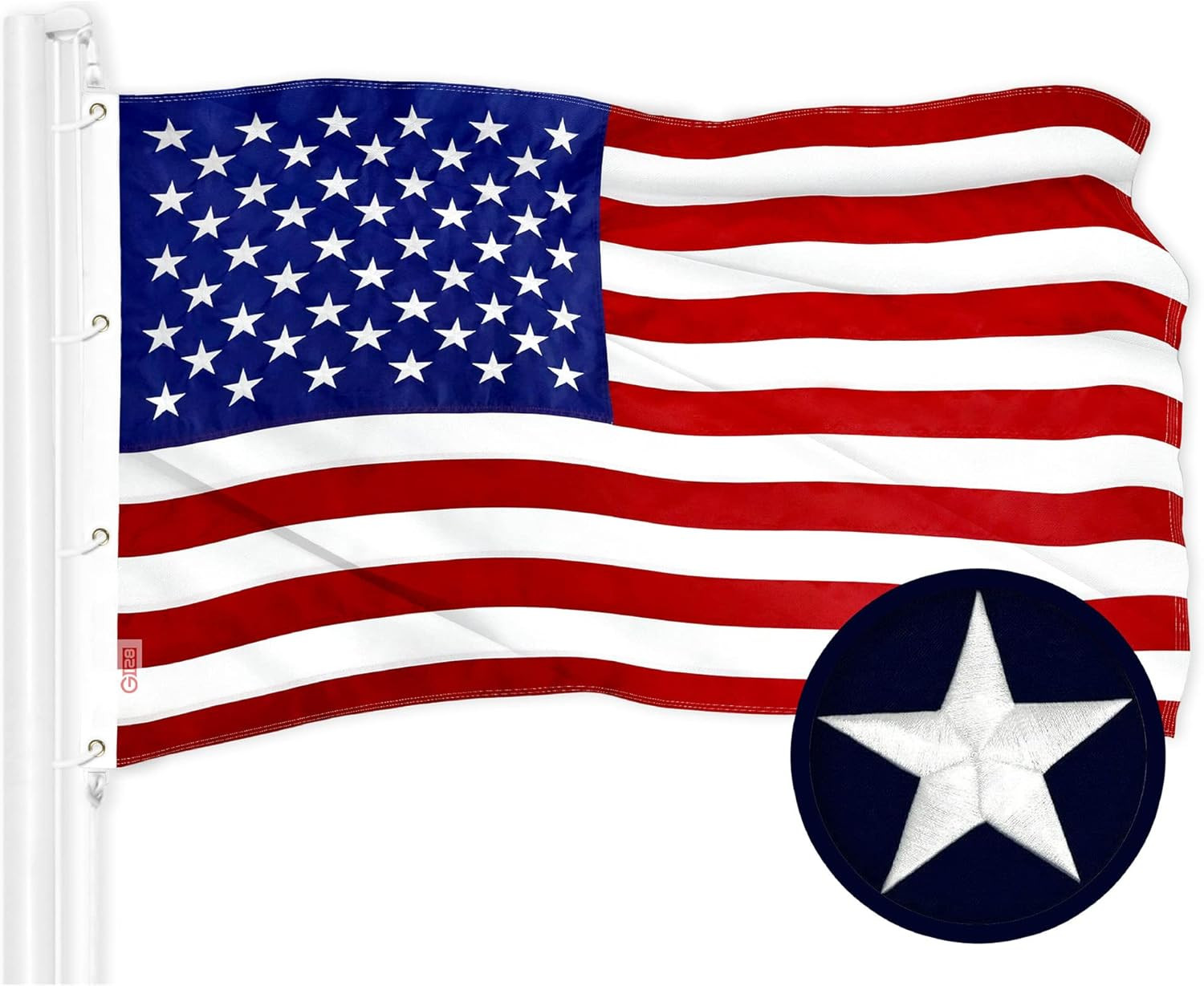 American USA Flag | 8X12 Ft | Toughweave Series Embroidered 300D Polyester | Cou