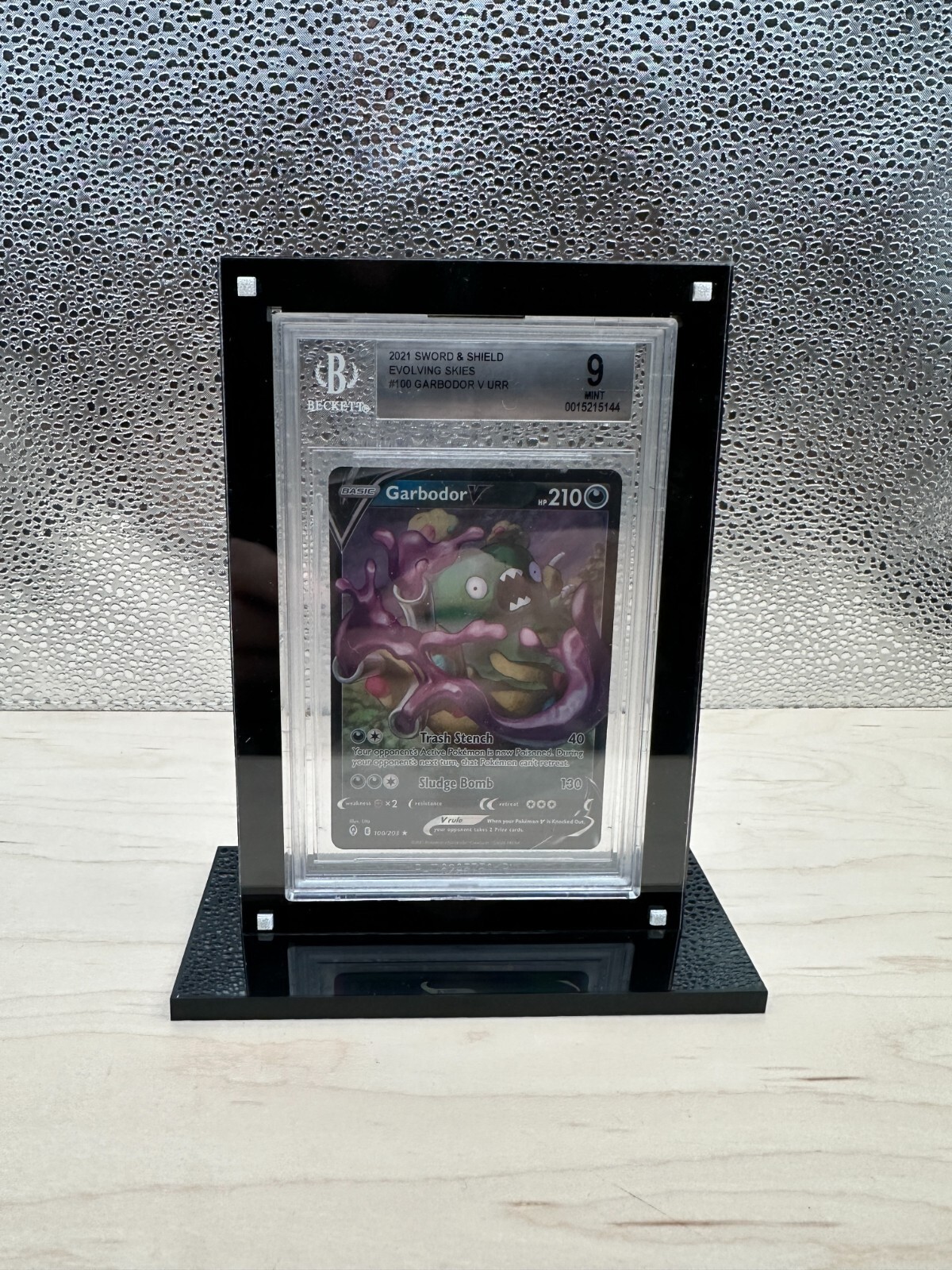 Pokemon BGS Beckett Slabbed Graded Magnetic Trading Card Case With Display Stand