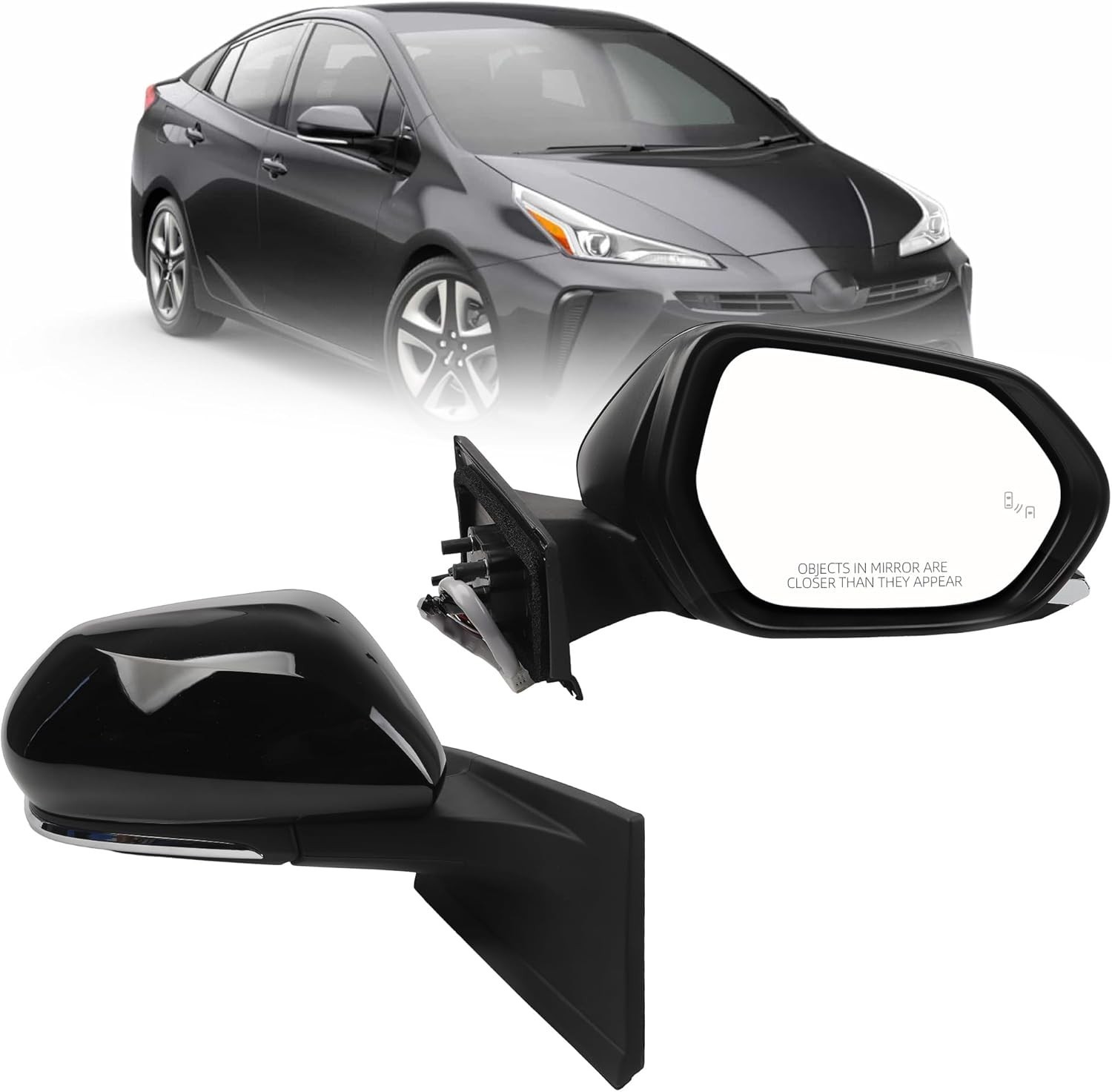 2016-2022 Toyota Prius Right Passenger Side Mirror Compatible with Power Heated