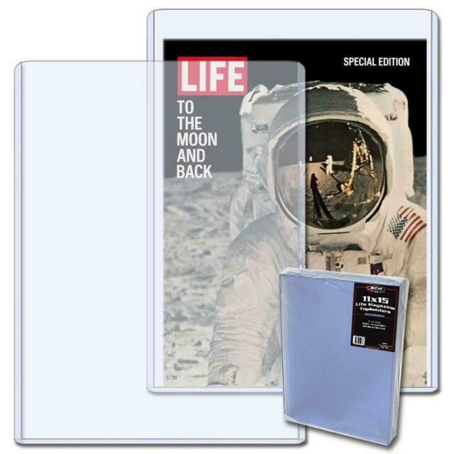 50 BCW Life Magazine Topload Holder Rigid PVC Life Magazine Clear Protectors