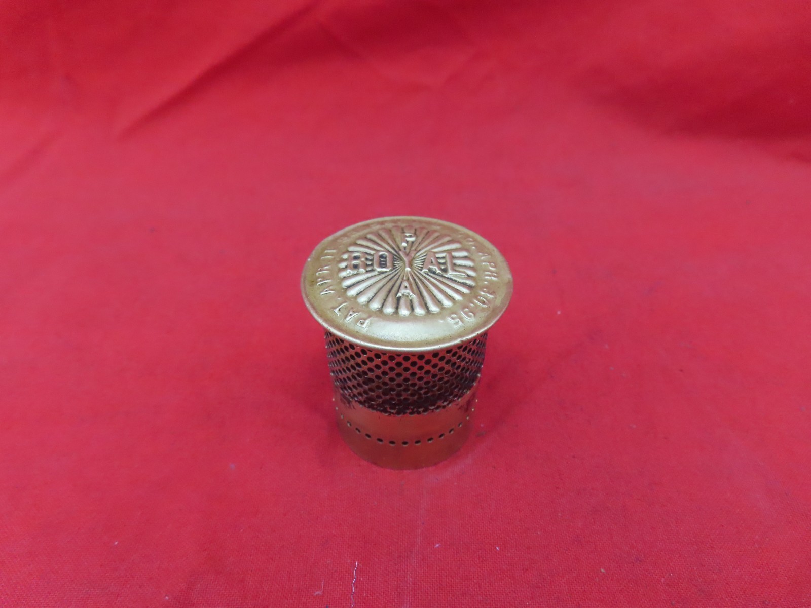 VTG ANTIQUE BRASS ROYAL PA FLAME SPREADER GENERATOR PAT 1890 93 95 FOR OIL LAMP