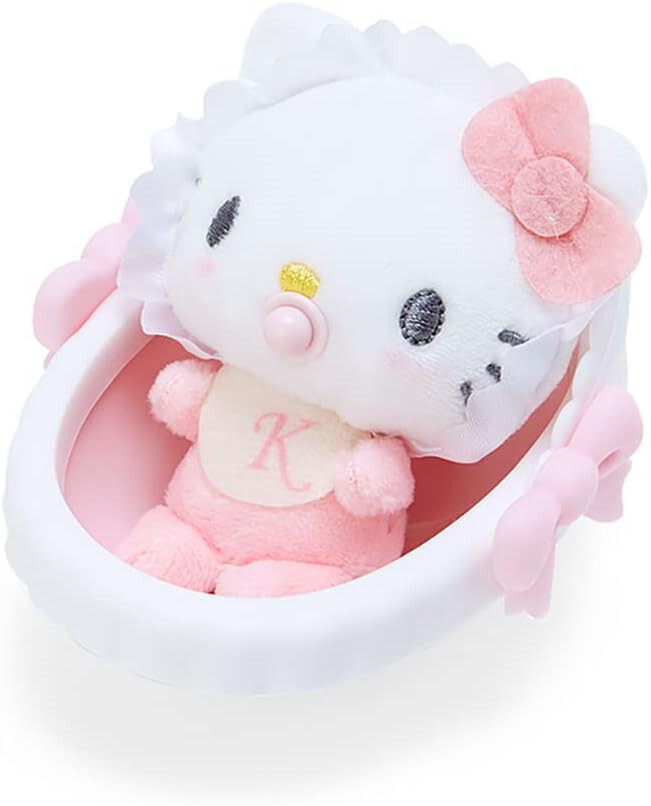 Sanrio Hello Kitty baby cradle Mascot 8×6×9.5cm 744701 From Japan
