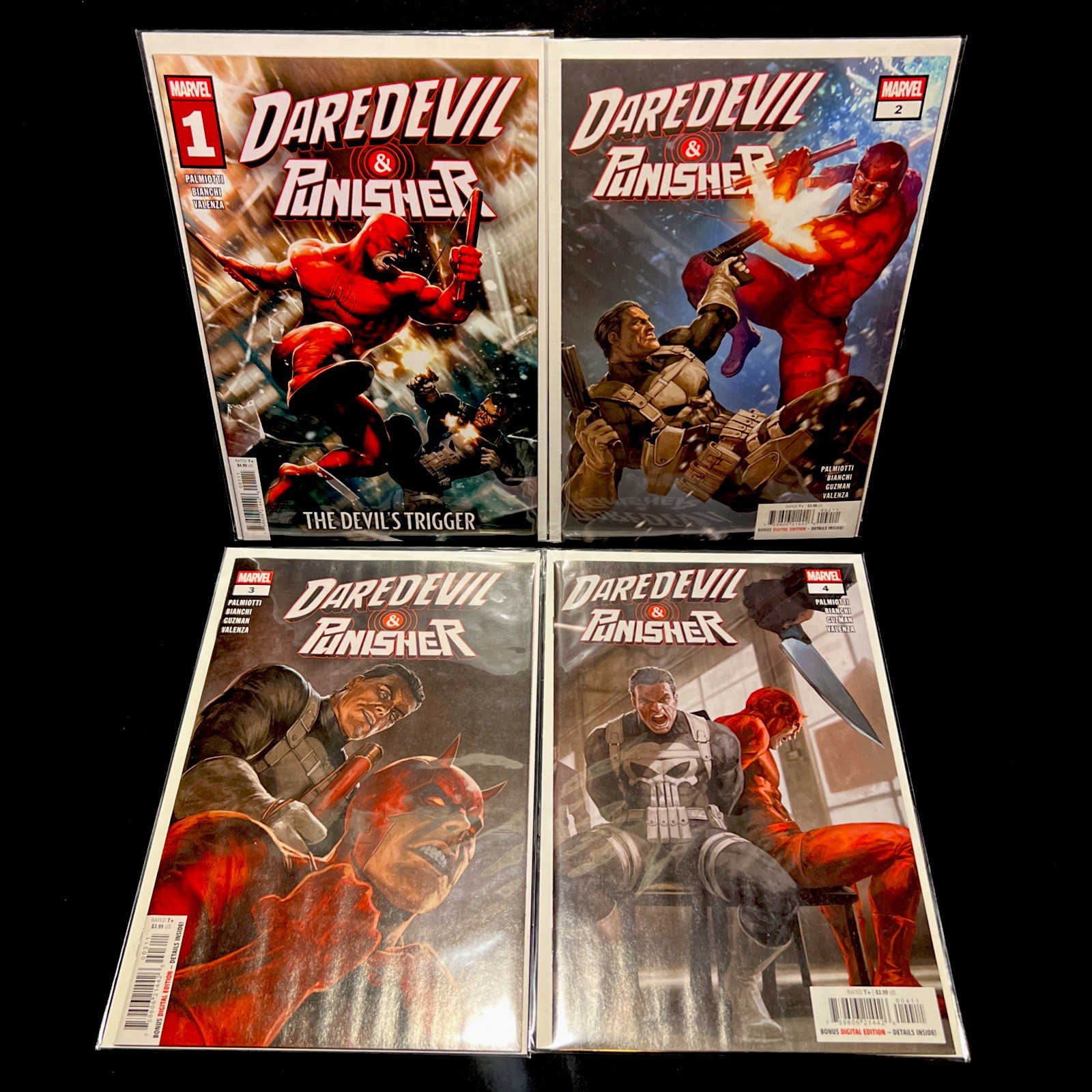 Daredevil Punisher The Devil’s Trigger #1 2 3 4 Set Marvel 2026 NM