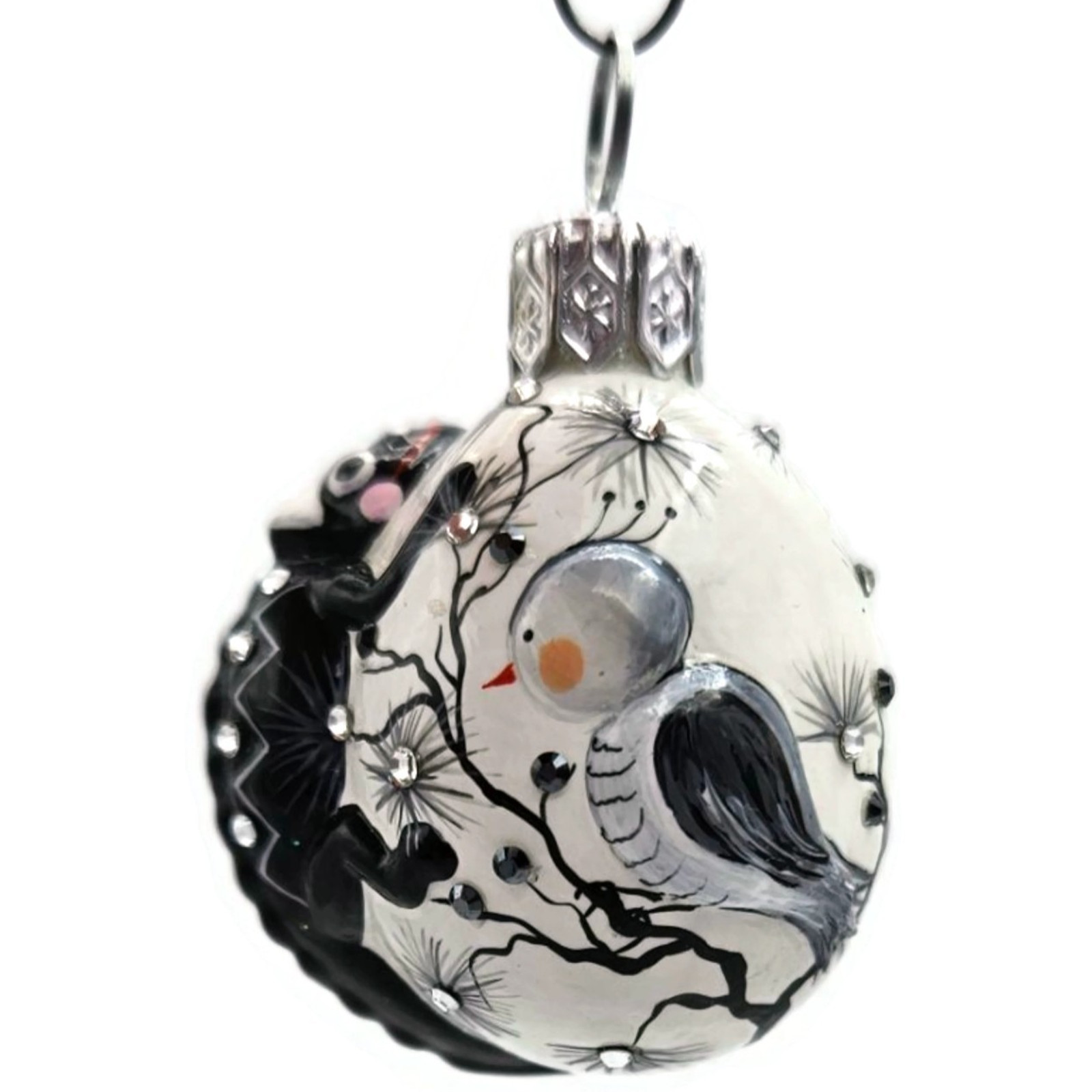 Patricia Breen Springtime Chameleon Black Bird Spring Christmas Tree Ornament