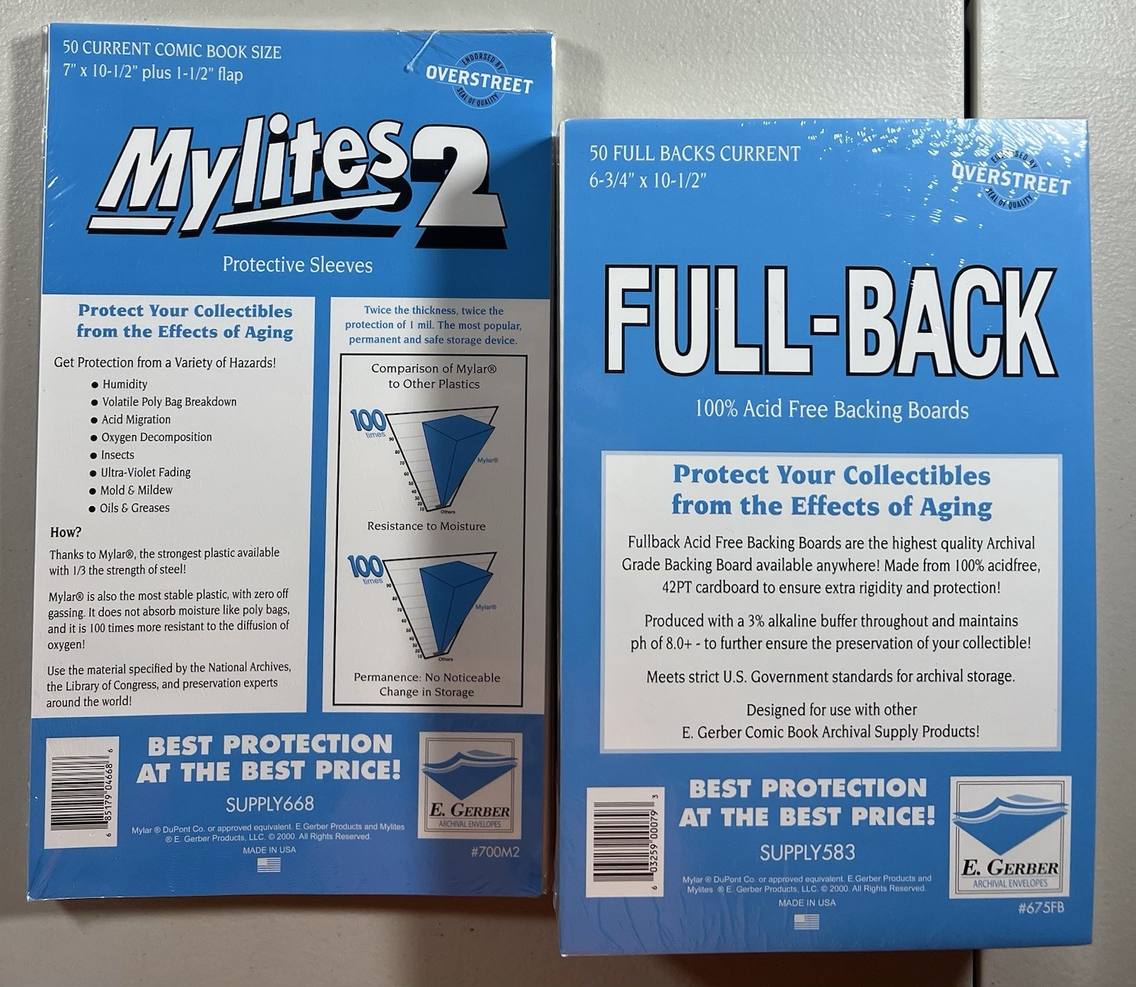 E. Gerber Mylites2 & Full-Back Current (50pcs) Set 700M2/675FB 42pt