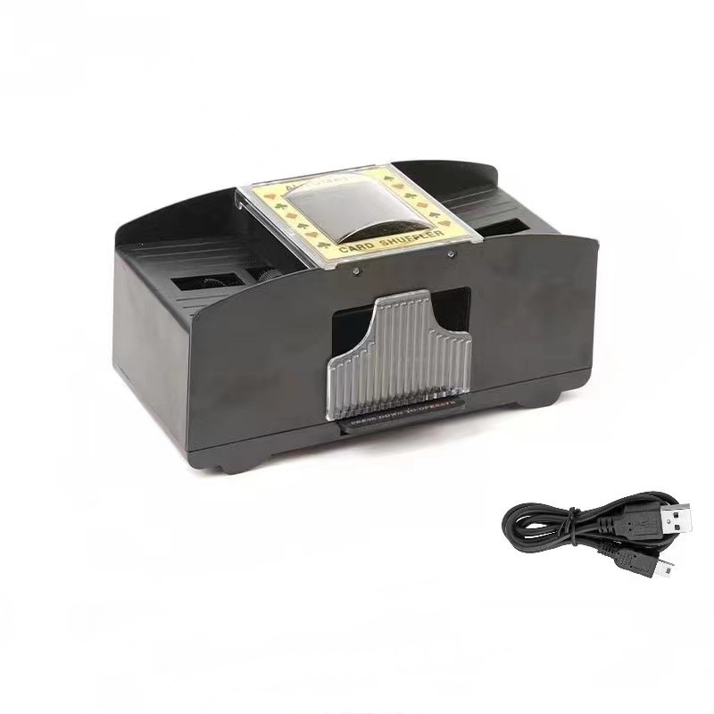 2 Deck Automatic Card Shuffler Poker Cards Shuffling Machine Casino Playing Game