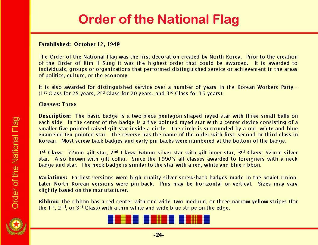 US Pub Book – Orders, Decorations & Medals Democratic People’s Republic of Korea