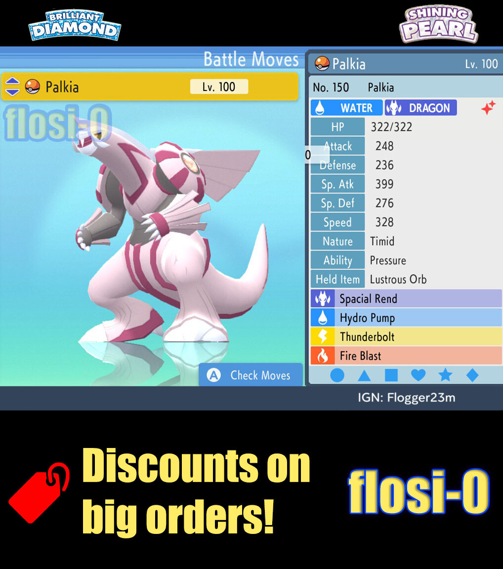 6IV Shiny Palkia Brilliant Diamond and Shining Pearl