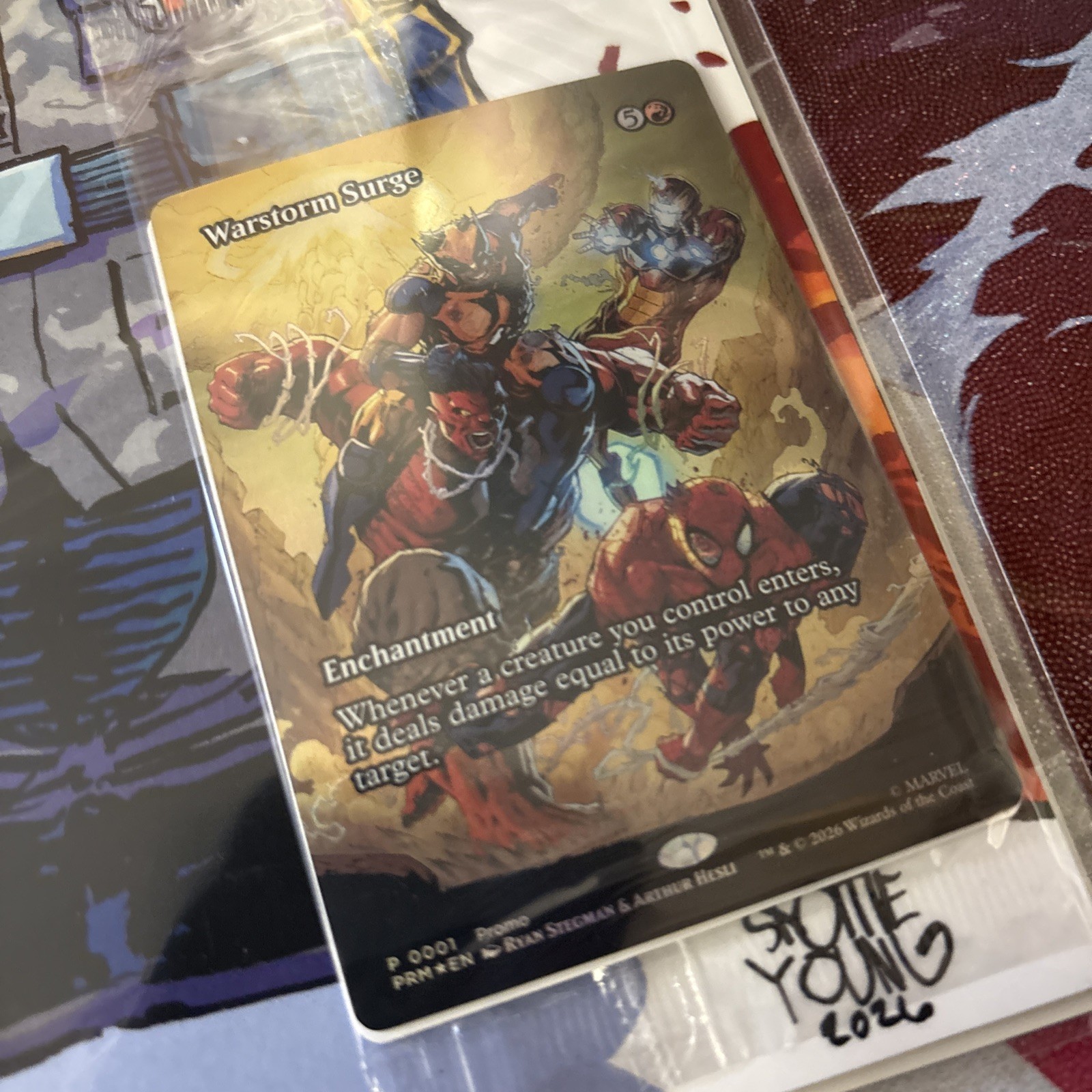 Avengers: Armageddon Comic Bundle Lot + 3 Sealed Warstorm Surge Mtg Promo Cards