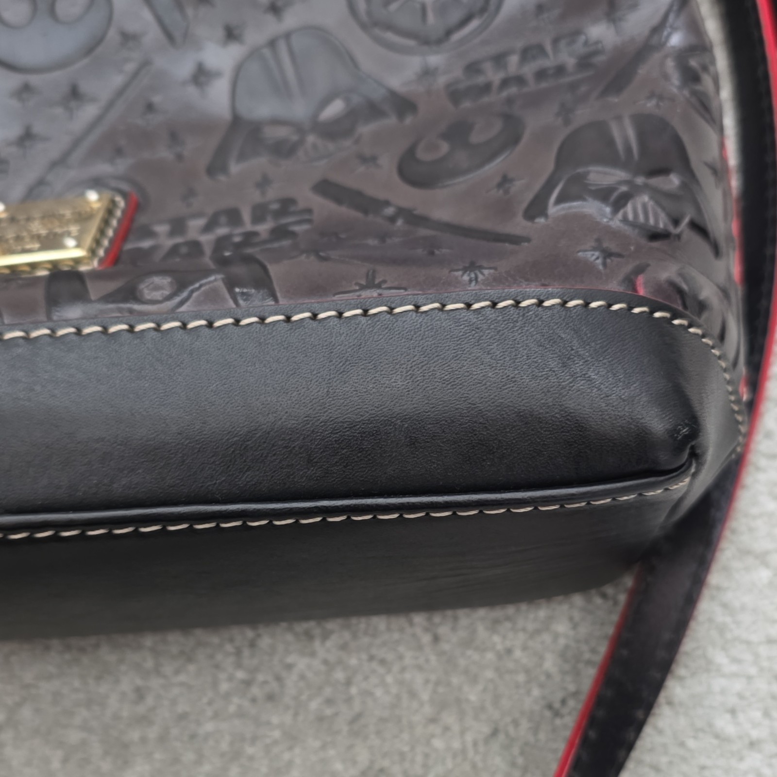 Dooney & Bourke Star Wars Dark Side Embossed Crossbody Bag Black/Red