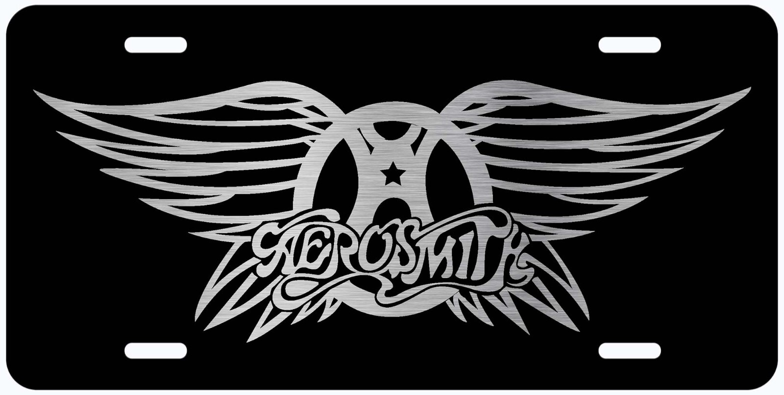 Black and Silver Aerosmith Novelty Auto Car License Plate