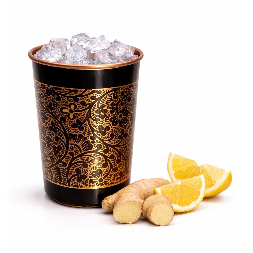 Pure Copper Handmade Water Drinking Glass Tumbler For Health Benefits Set Of 3