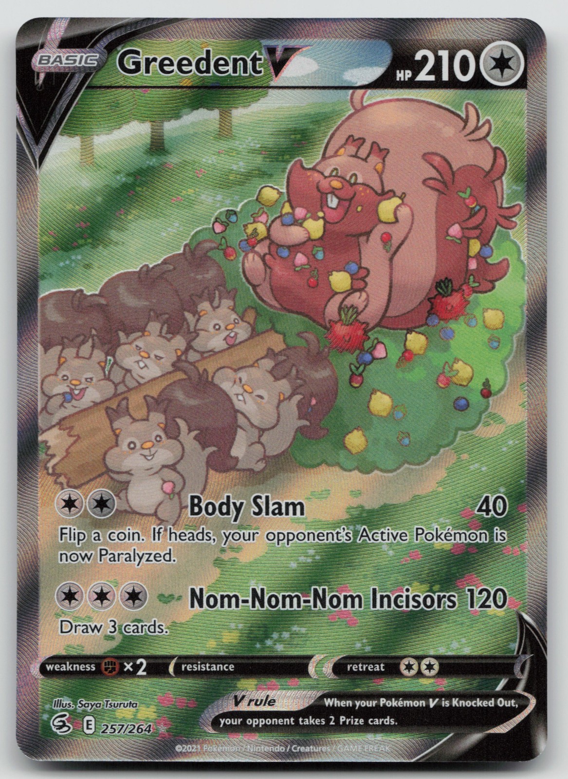 SWSH08: Fusion Strike #257/264 Greedent V (Alternate Full Art)