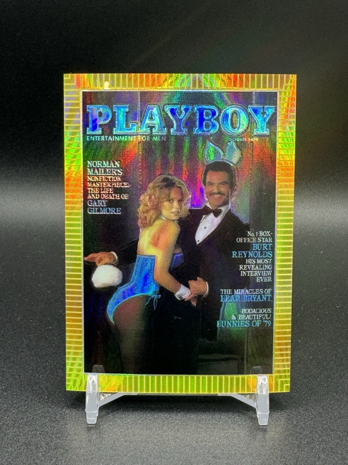 1998 Playboy Chromium Cover Card BURT REYNOLDS #259 Refractor October 1979 RARE!