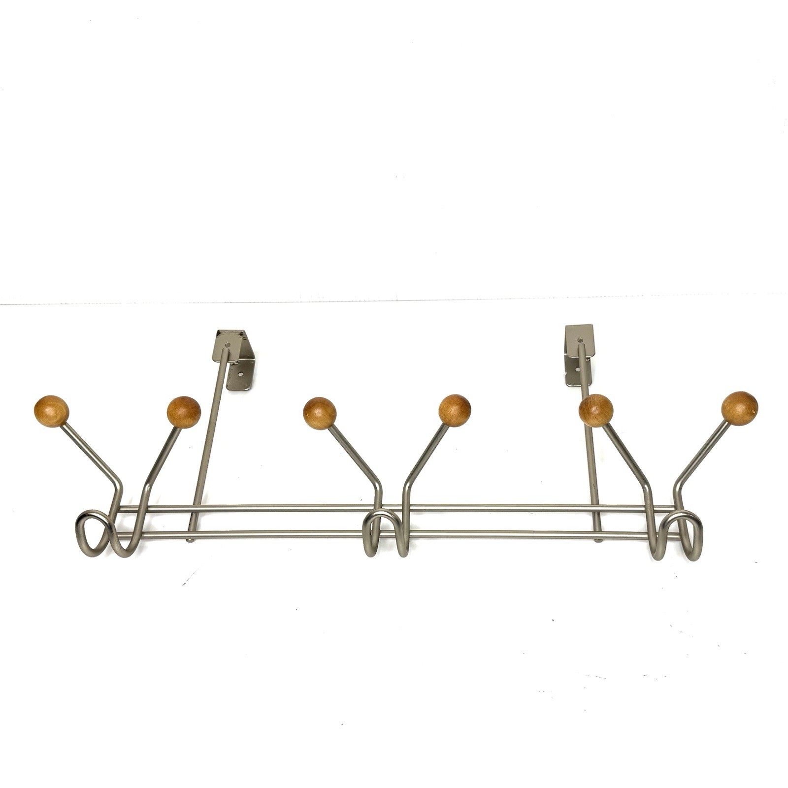 Over Door Hanging Coat/ Towel Rack Ball Hooks 21”
