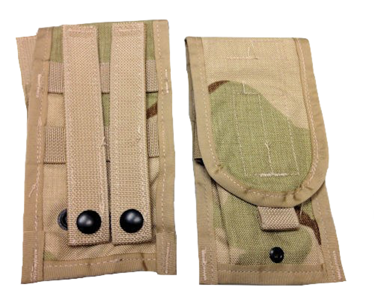U.S. Military Issue DCU MOLLE II DOUBLE MAG POUCH 3 COLOR DESERT 2 PACK