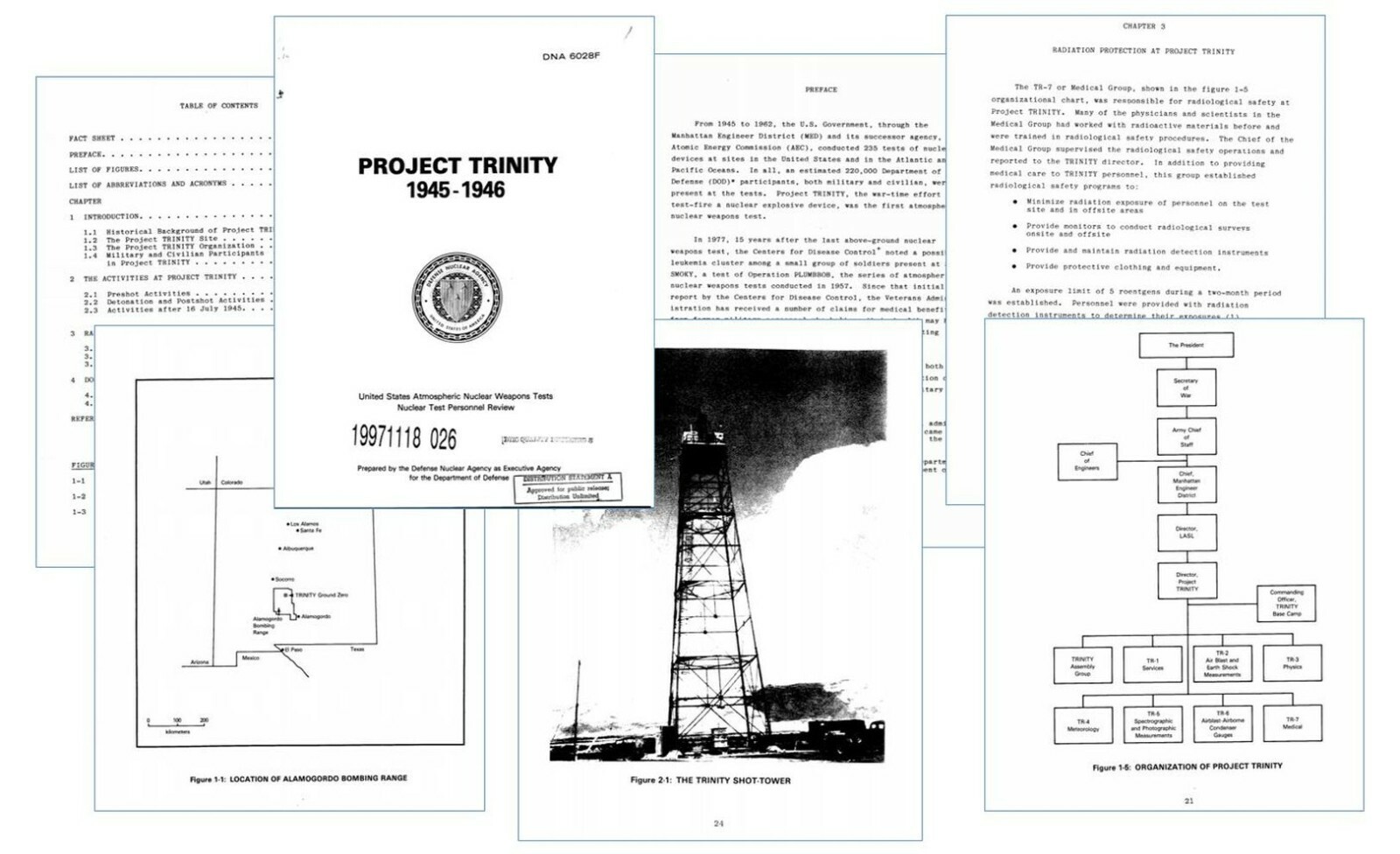 UNCLASSIFIED 1945 Trinity Test Documents Oppenheimer Nuclear Atomic Bomb 78 pgs