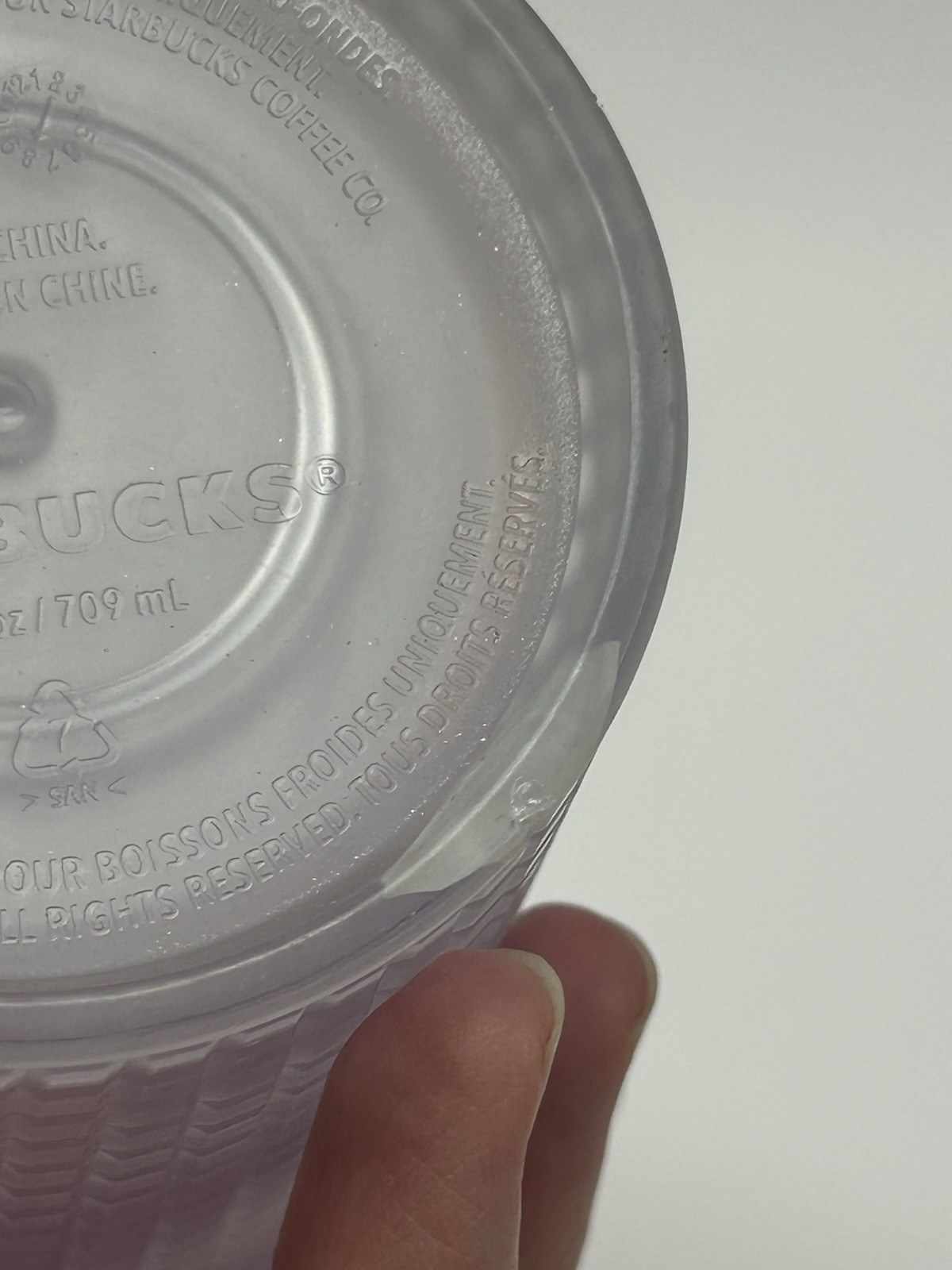 Starbucks 2022 Spring Soft Touch White Unicorn Pearl Grid Iridescent Tumbler