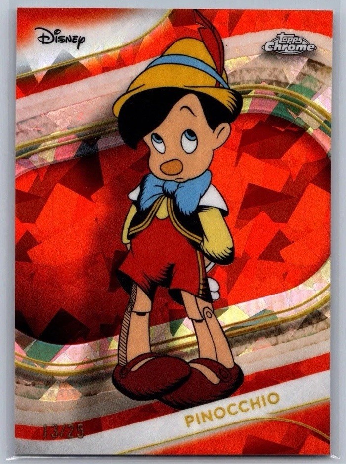 Pinocchio 2025 Topps Chrome Disney Sapphire Edition Orange Sapphire /25