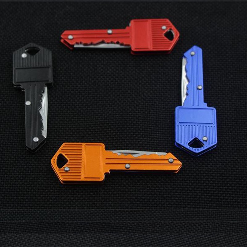 6PCS Portable Pocket Knife Key Shape Mini Key Chain Survival Key Chain Knife