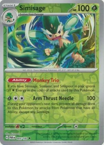 Pokémon – Paradox Rift – Reverse Holos – Commons, Uncommons, and Rares