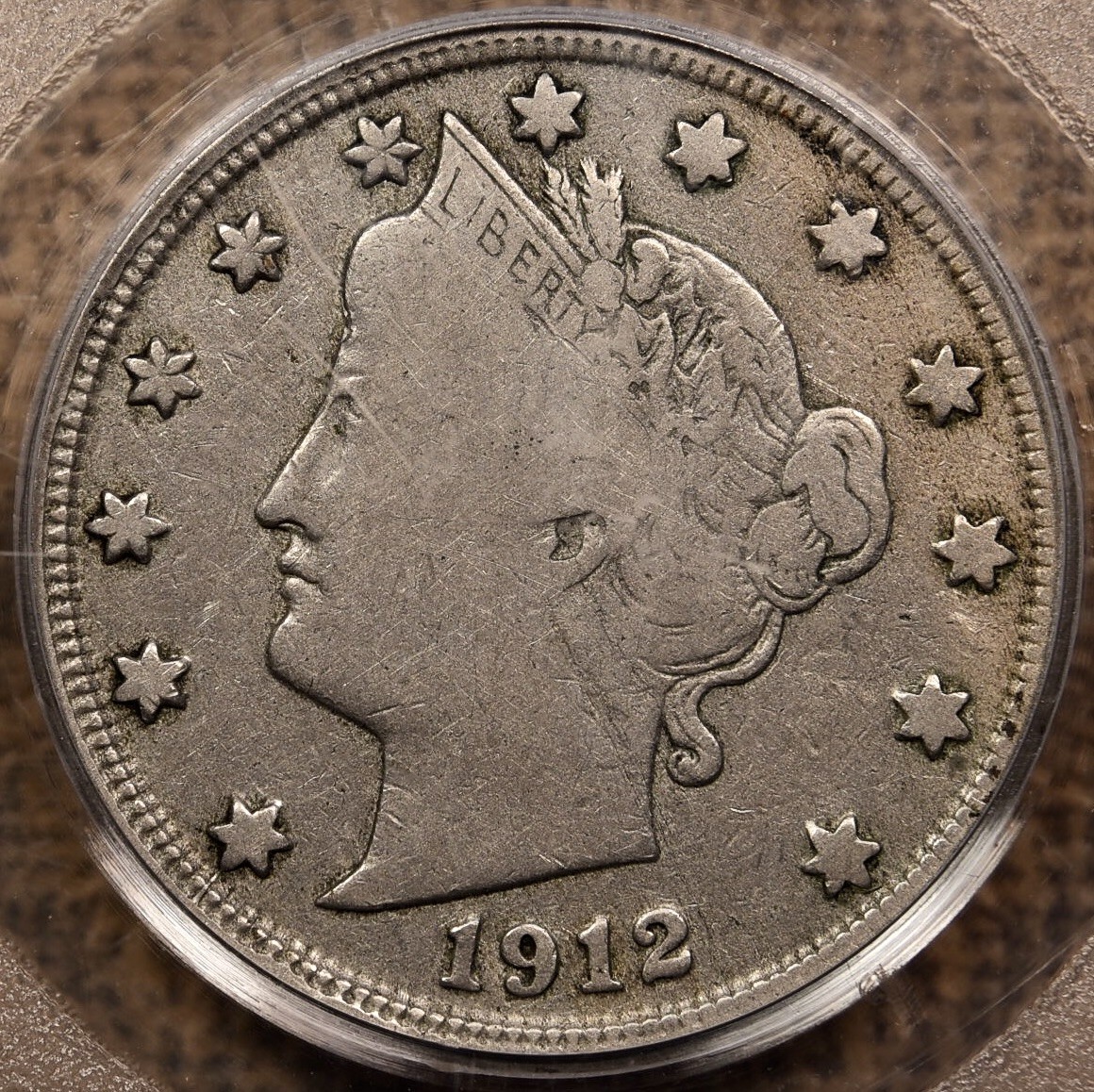 1912-S Key Date Liberty V nickel, very pleasing