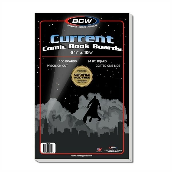 300 BCW Current Modern Age Comic Book 2-Mil Poly Bags +Acid Free Backer Boards