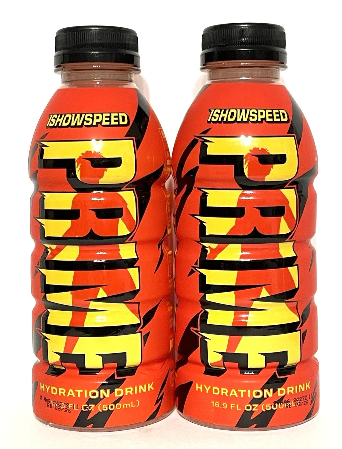 LOT of 2 bottles Prime ISHOWSPEED Hydration limited 1 Show Speed – 16.9 oz