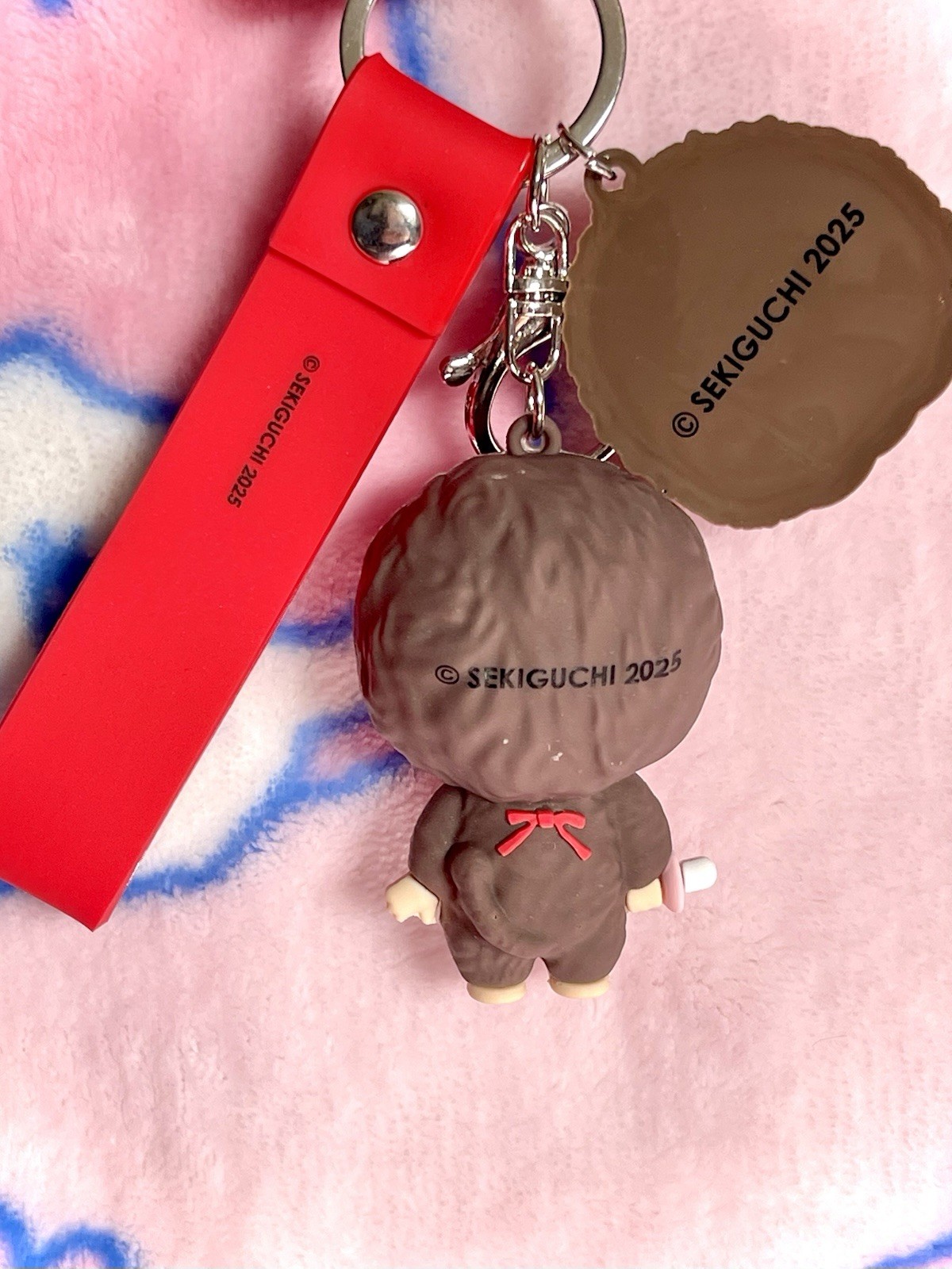 Monchhichi Multi-charm 3D Character + Face Classic Boy Keychain wristlet NEW!