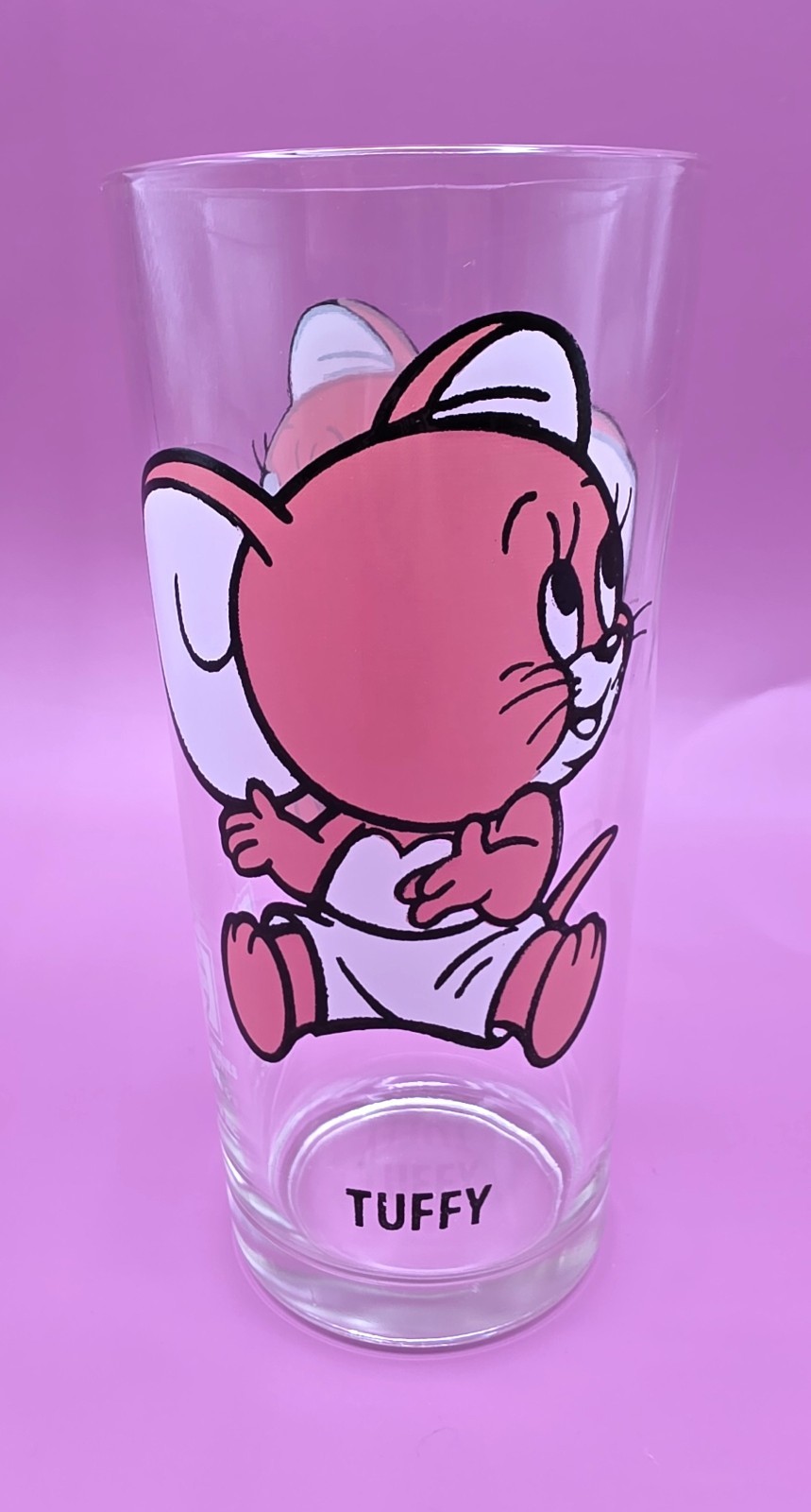 Vintage 1970’s Pepsi Collector Series Cartoon Glass Tuffy (Tom and Jerry) MGM