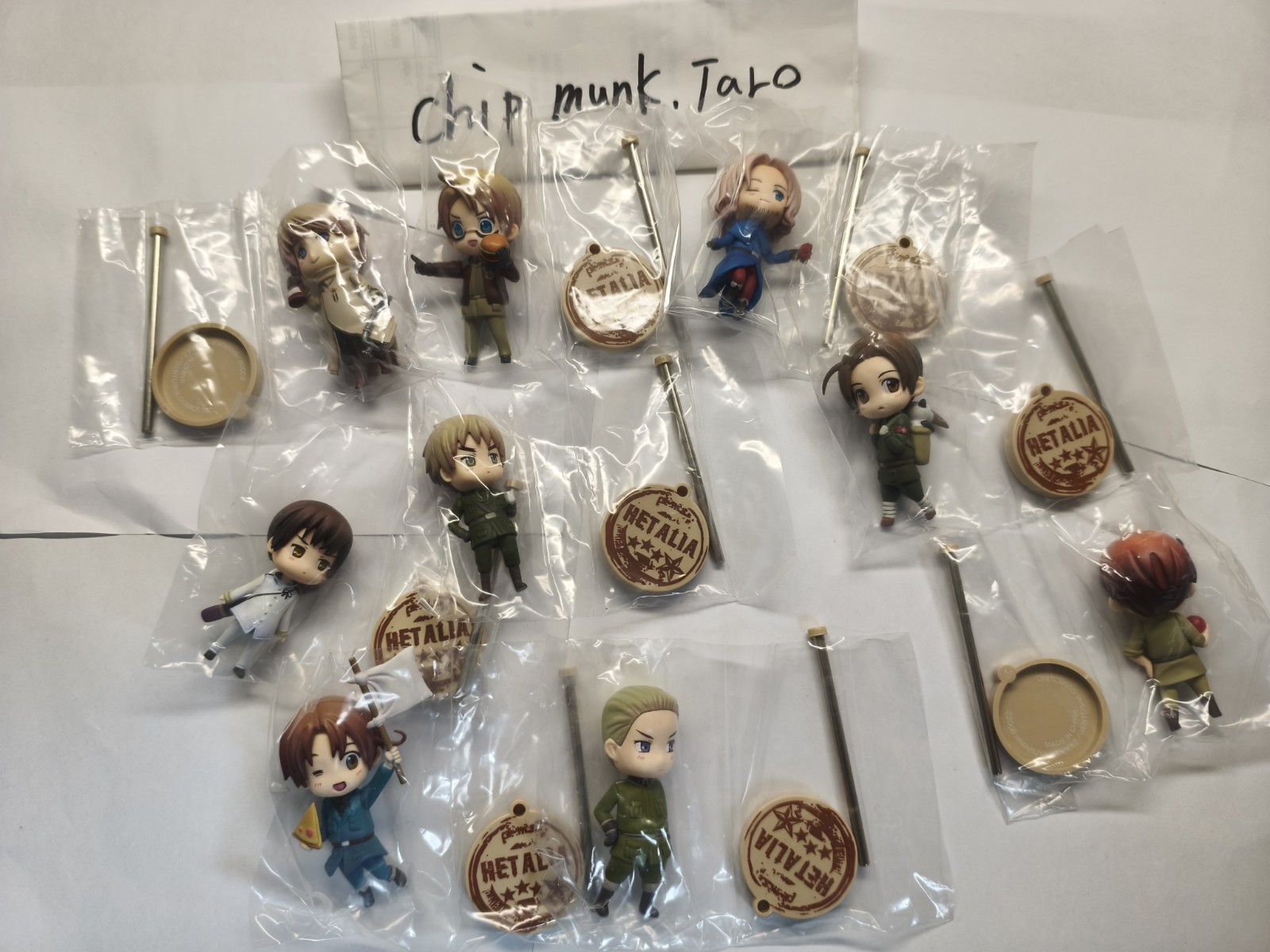 Hetalia Axis Powers Mini figure complete set of 9 about 5cm with box