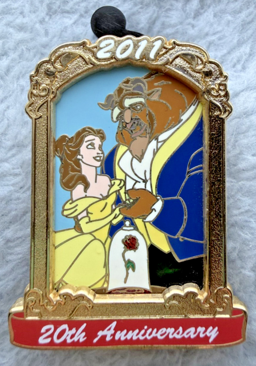 Disney Beauty and the Beast 20th Anniversary Pin LE 2000 2011 Excellent NO Card