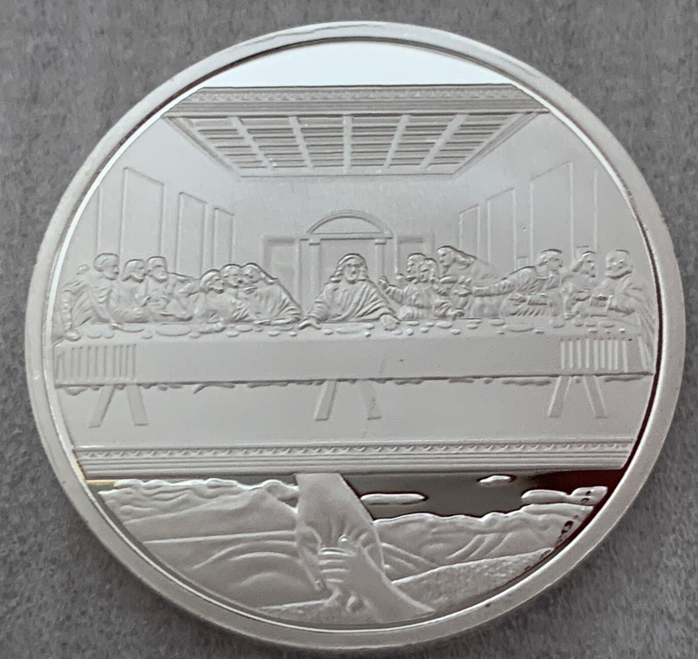 * 100 Pcs Jesus Christ & Last Supper Silver Plated Coin Great Religious Keepsake