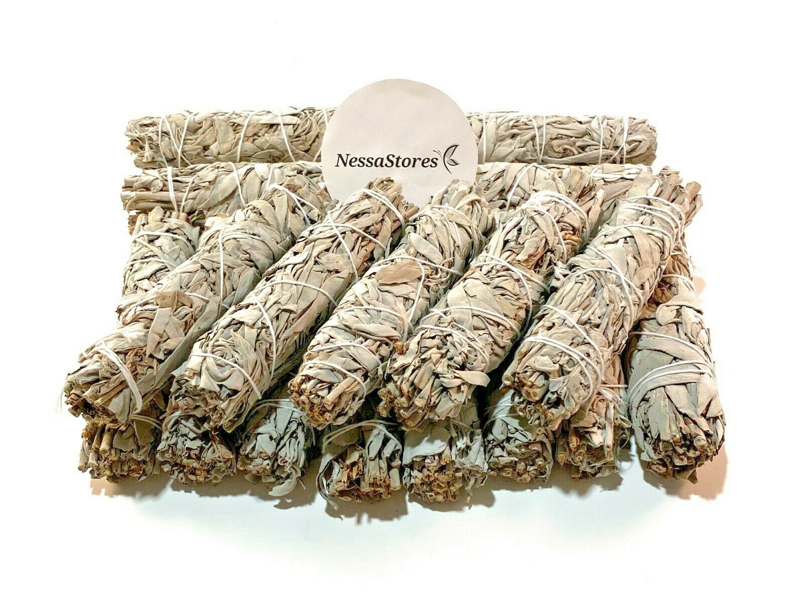 NessaStores- White Sage Smudge Incense 5″ Bundle (3 pcs) #JC-137