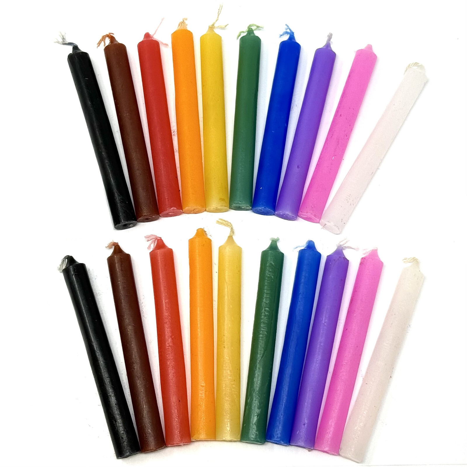 MINI 4″ 20 ASSORTED CANDLES MAGICK SET #2 (Spell Chime Altar Wicca Ritual)