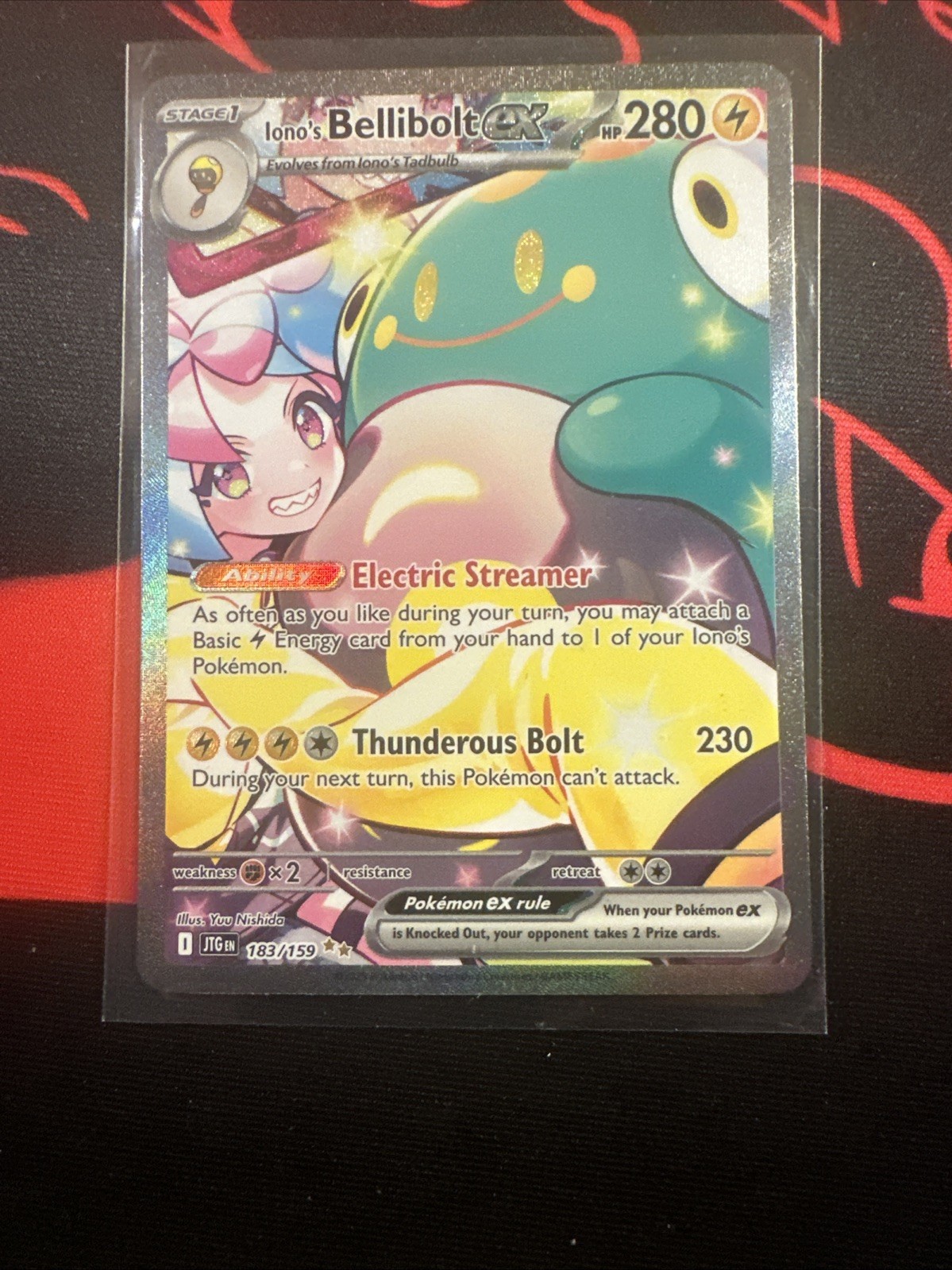 Iono’s Bellibolt ex SIR #183/159. Journey Together. 2025. Raw. Pokemon TCG