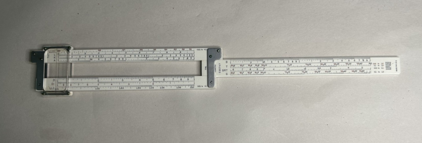 K&E 68-2047 Log Log Duplex Decitrig Slide Rule with Case Manual USA