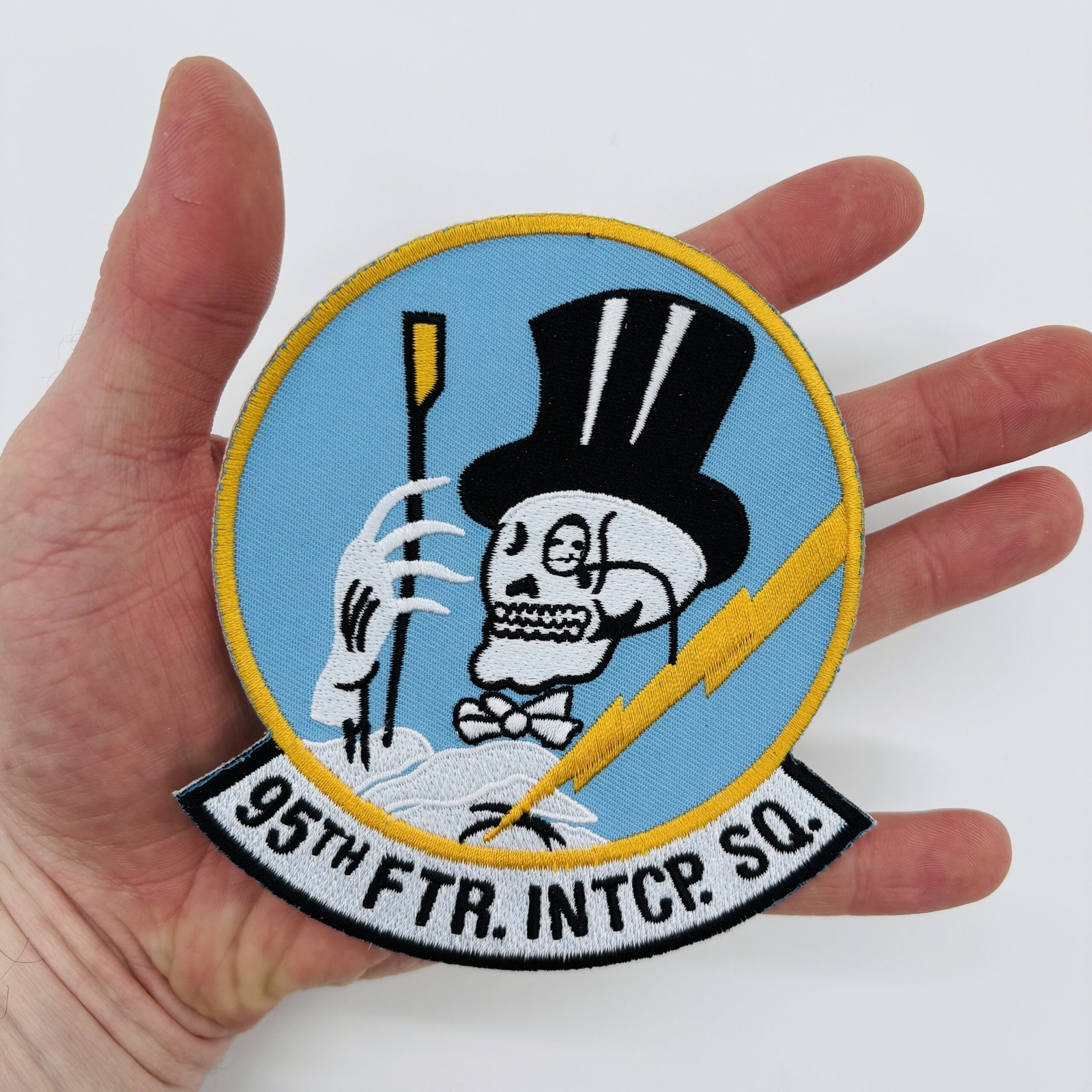 95th Fighter Interceptor Squadron Patch, 4.5 in Iron On/Sew On