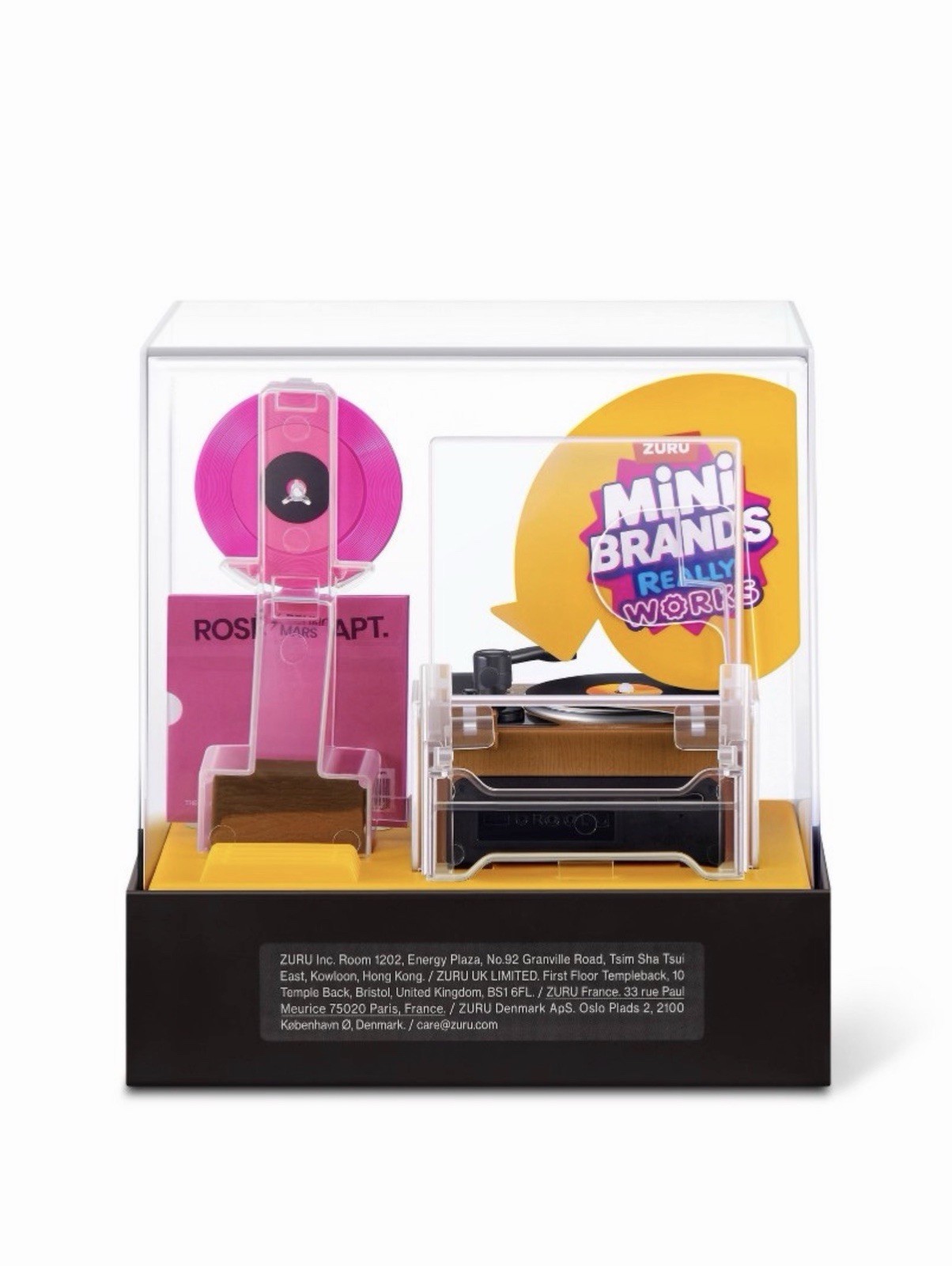 ZURU Mini Brands Mini Record Player Diorama Really Plays Music ROSÉ Bruno Mars