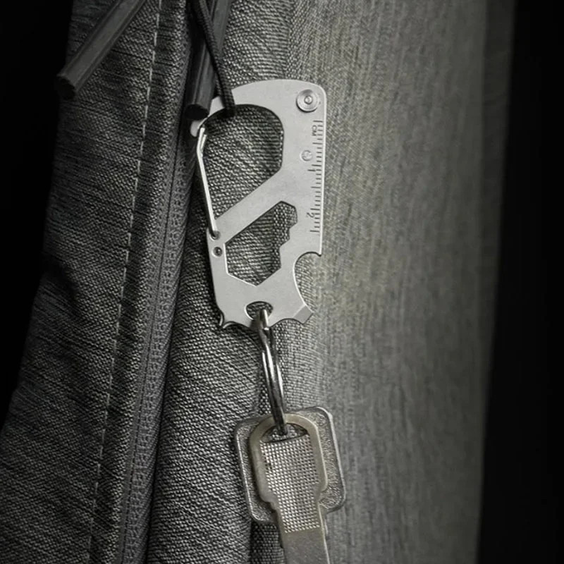 Mini EDC Folding Knife Screwdriver Cutter Stainless Steel Pocket Knife Key Chain