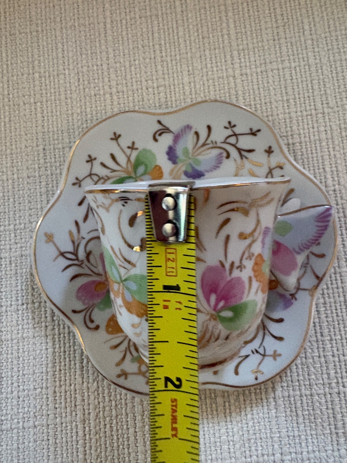 Formalities by Baum Bros Pastel Butterfly Demitasse Cup & Saucer