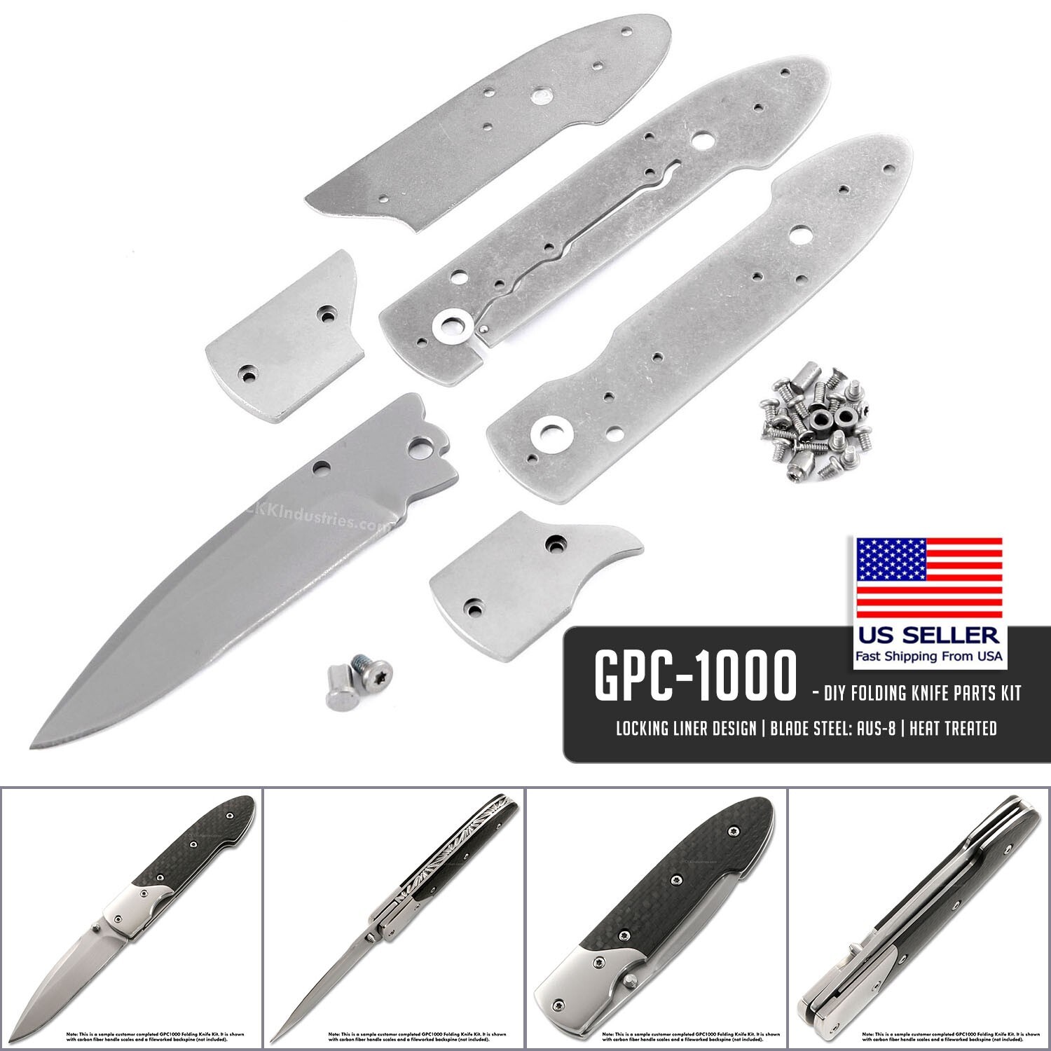 GPC1000 – DIY Folding Knife Parts Kit – USA Design