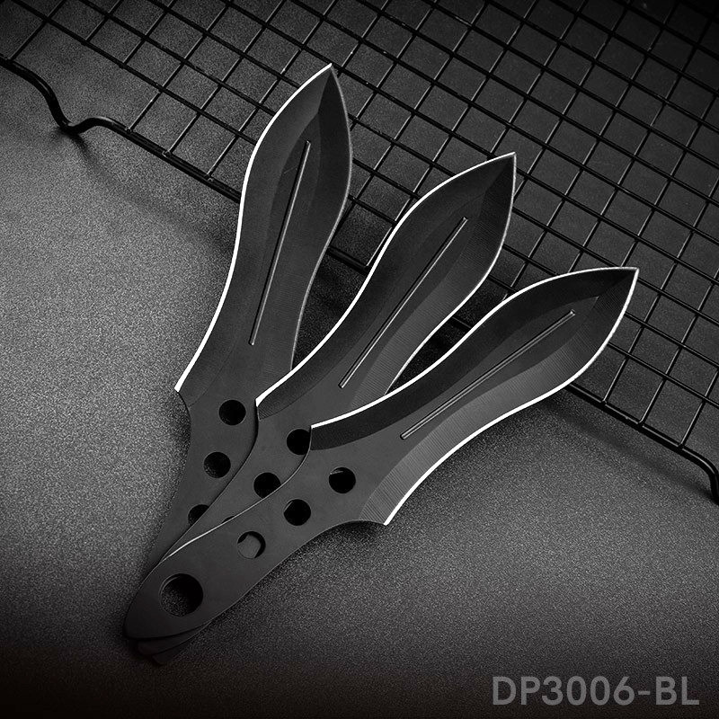 DISPATCH 3pc 8″ Stainless Steel Throwing Knives Set w/Sheath – Balanced Kunai
