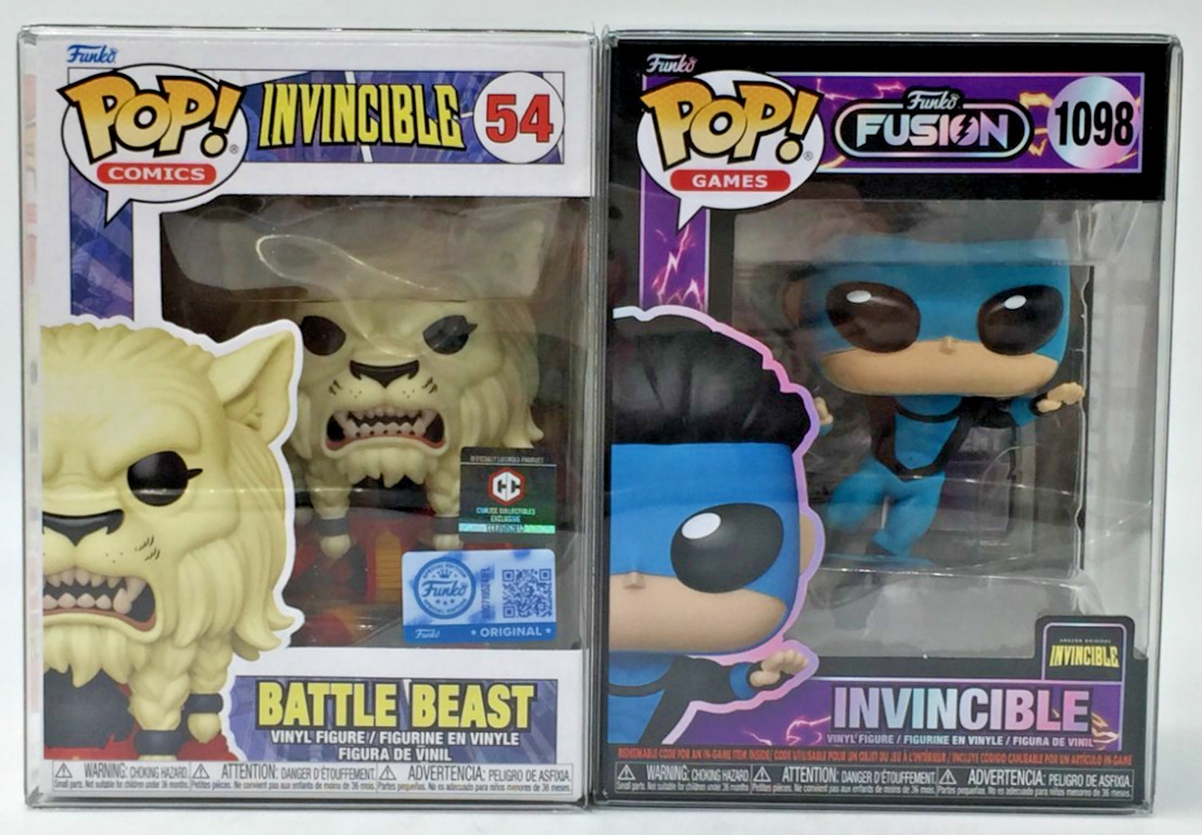 Funko Pop! Fusion Games Invincible #1098 Battle Beast #54 Chalice EX Set of 2