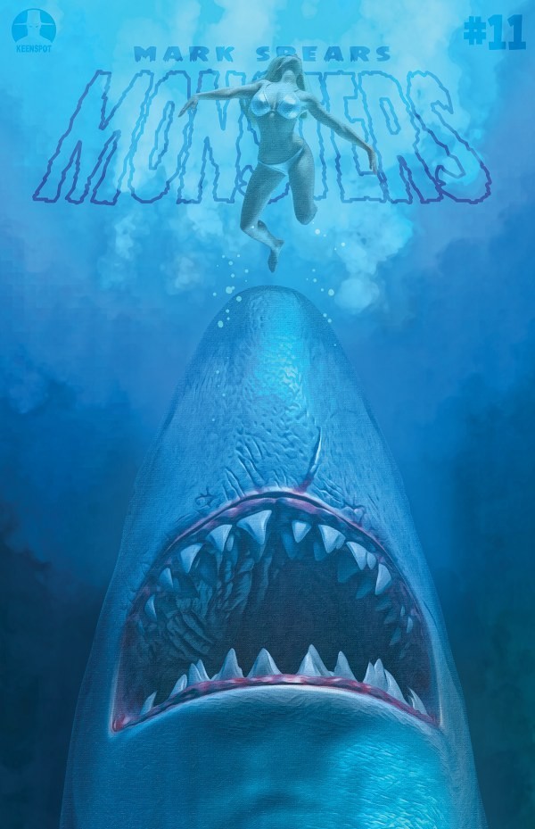 Mark Spears Monsters #11 Cvr B Jaws Shark Attack Holofoil Flip Cover Variant NEW